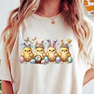 Retro Comfort Easter T-Shirt, Easter Chick Shirt,  Easter